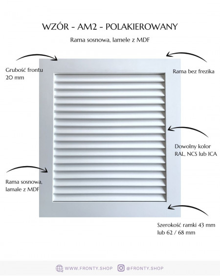 wzór AM2 ażurowy MDF polakierowany